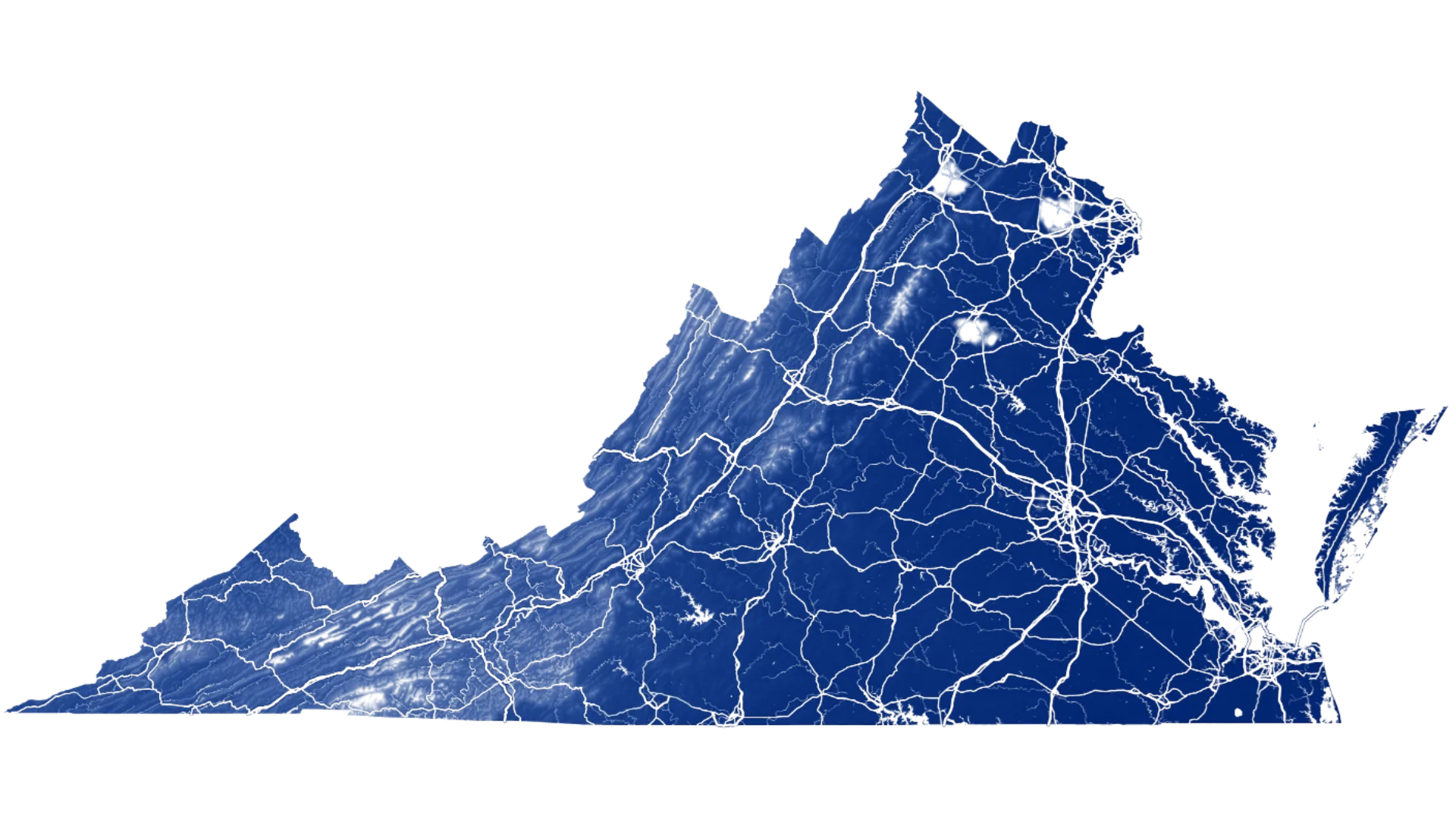 Map of Virginia showing Charlottesville and Crozet locations