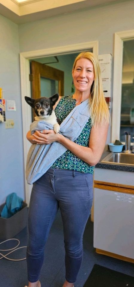 Dr. Kramer with a feline patient