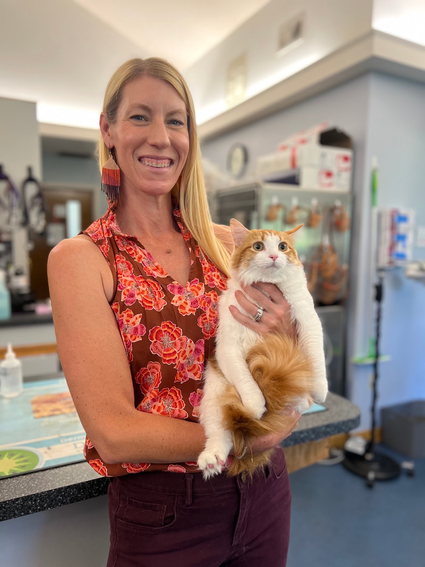 Dr. Allison Kramer with a patient