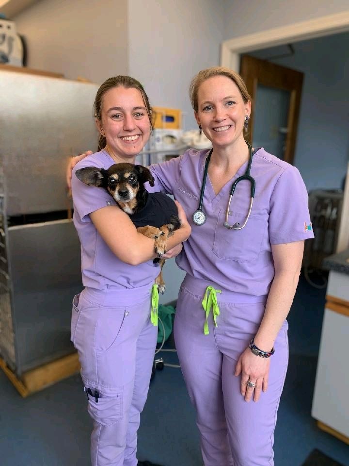 Dr. Sophie Vallely with a patient