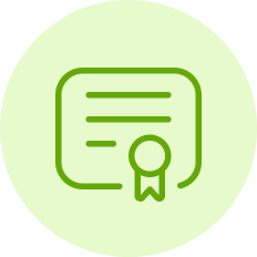 Icon of an award or certificate of achievement