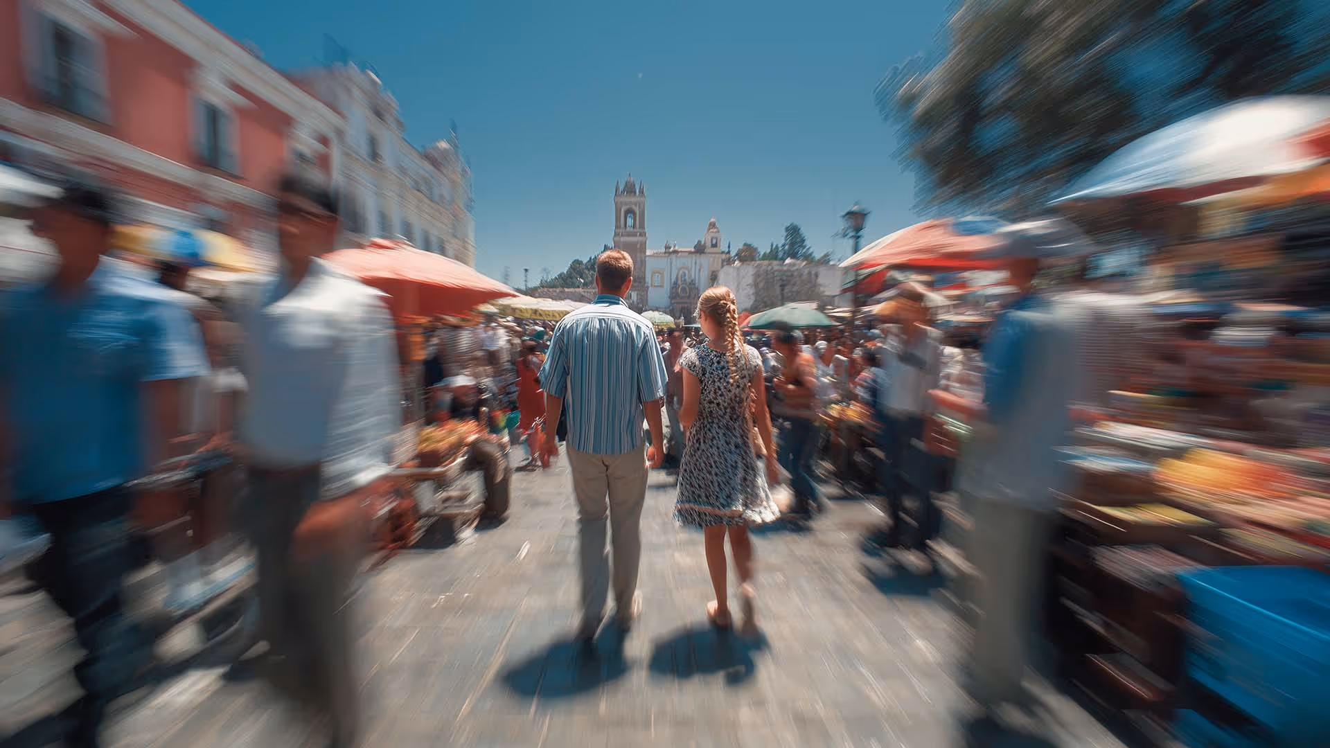 Young missionaries walking
