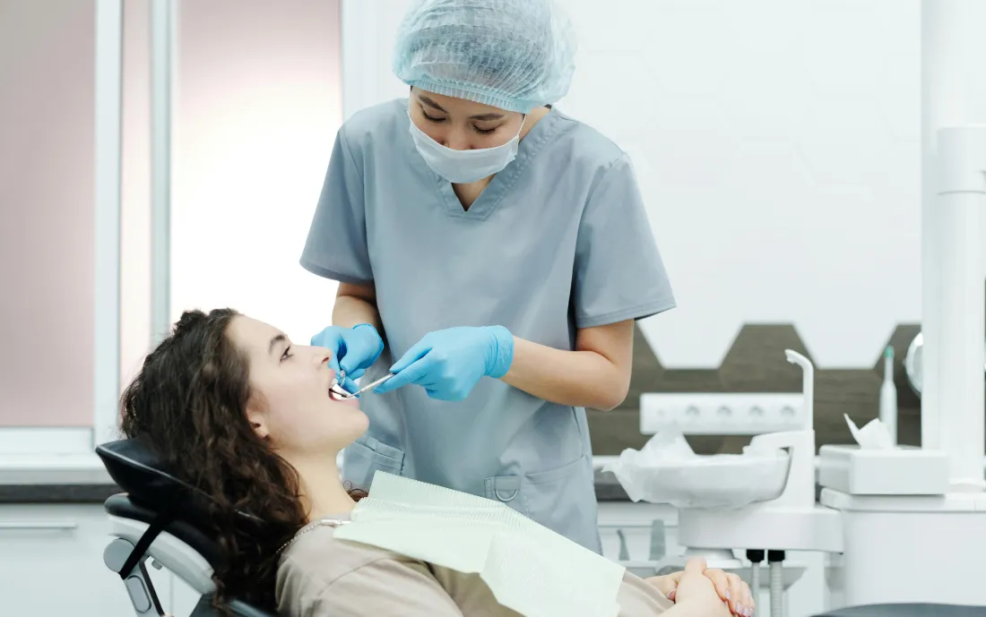 Lady Doctor Treating