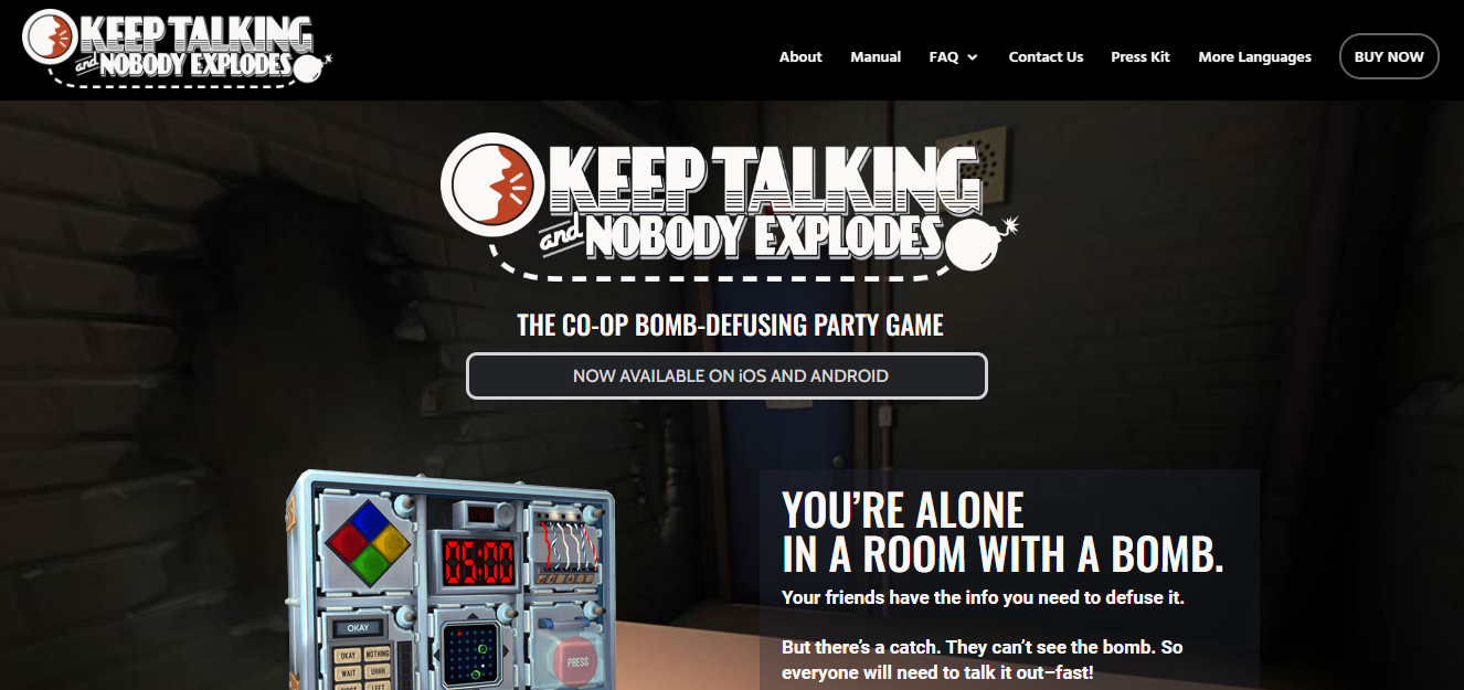 A bomb-defusing interface from 'Keep Talking and Nobody Explodes' game.