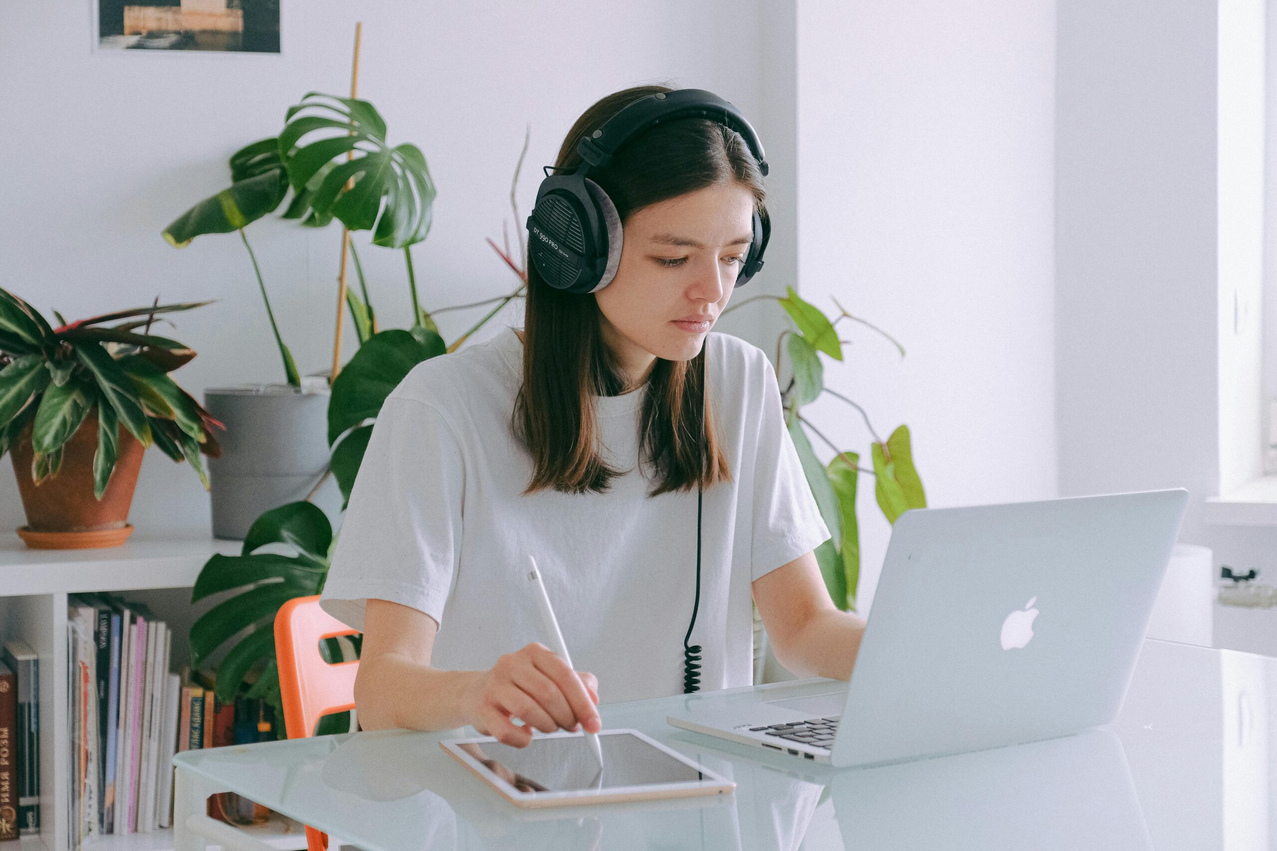 Relaxed woman attending work events