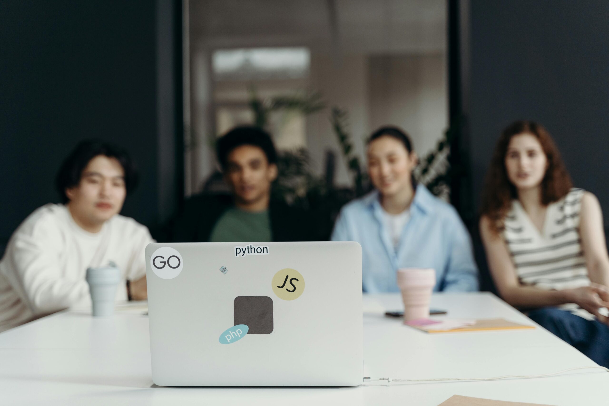 An account manager leading a virtual meeting.