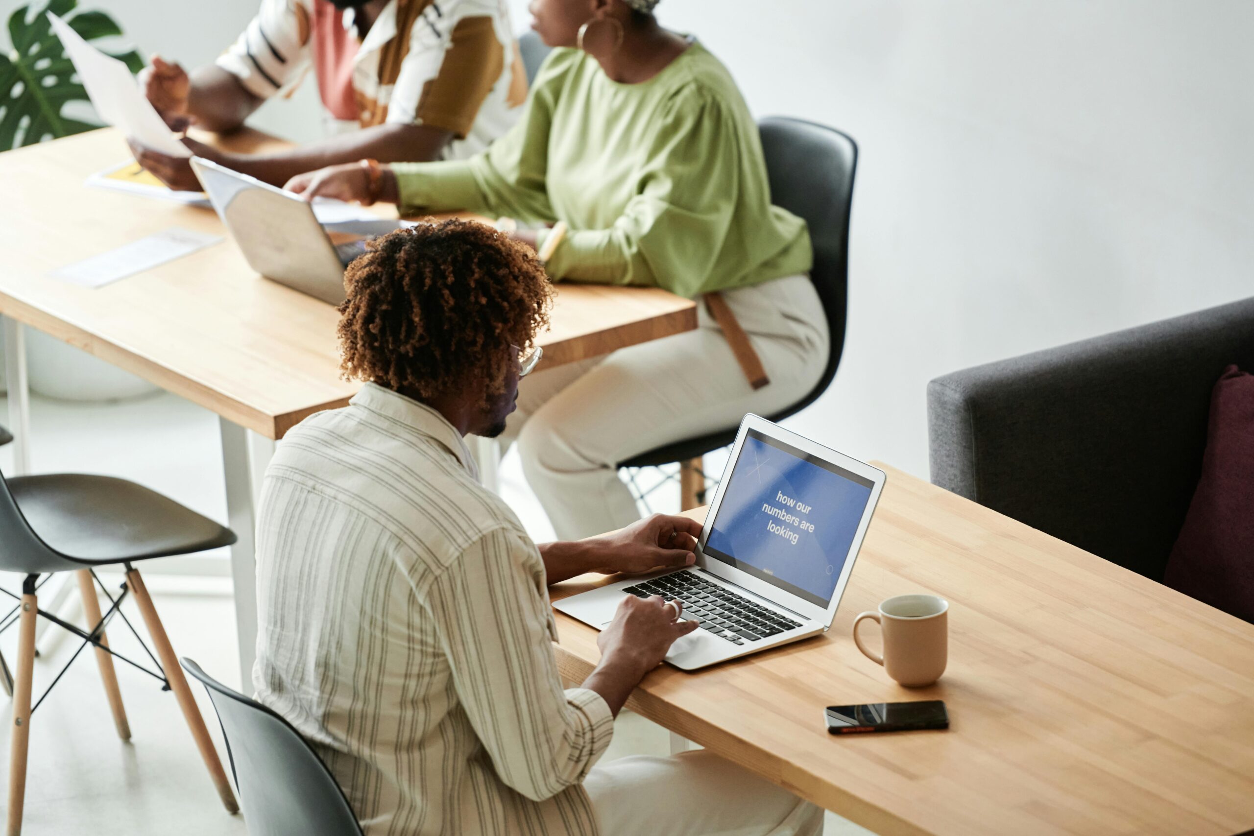 Group working together at a table.