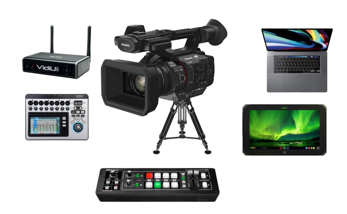 Live Stream Package with Camera, Laptop, Digital Mixer, Video Switcher