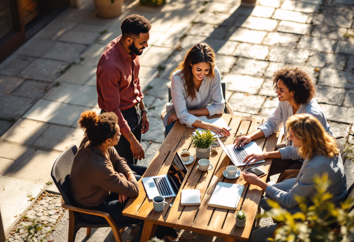 image of diverse group collaboration (for a hr tech)