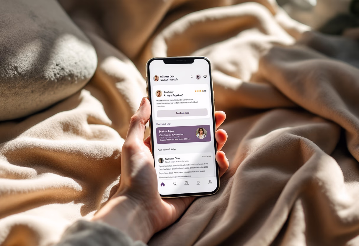 [interface] image of a mobile device with a website loading on it (for an ai legal tech company)