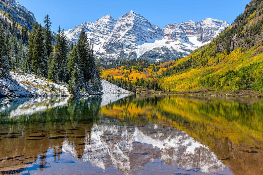 Maroon Bells in fall, Colorado