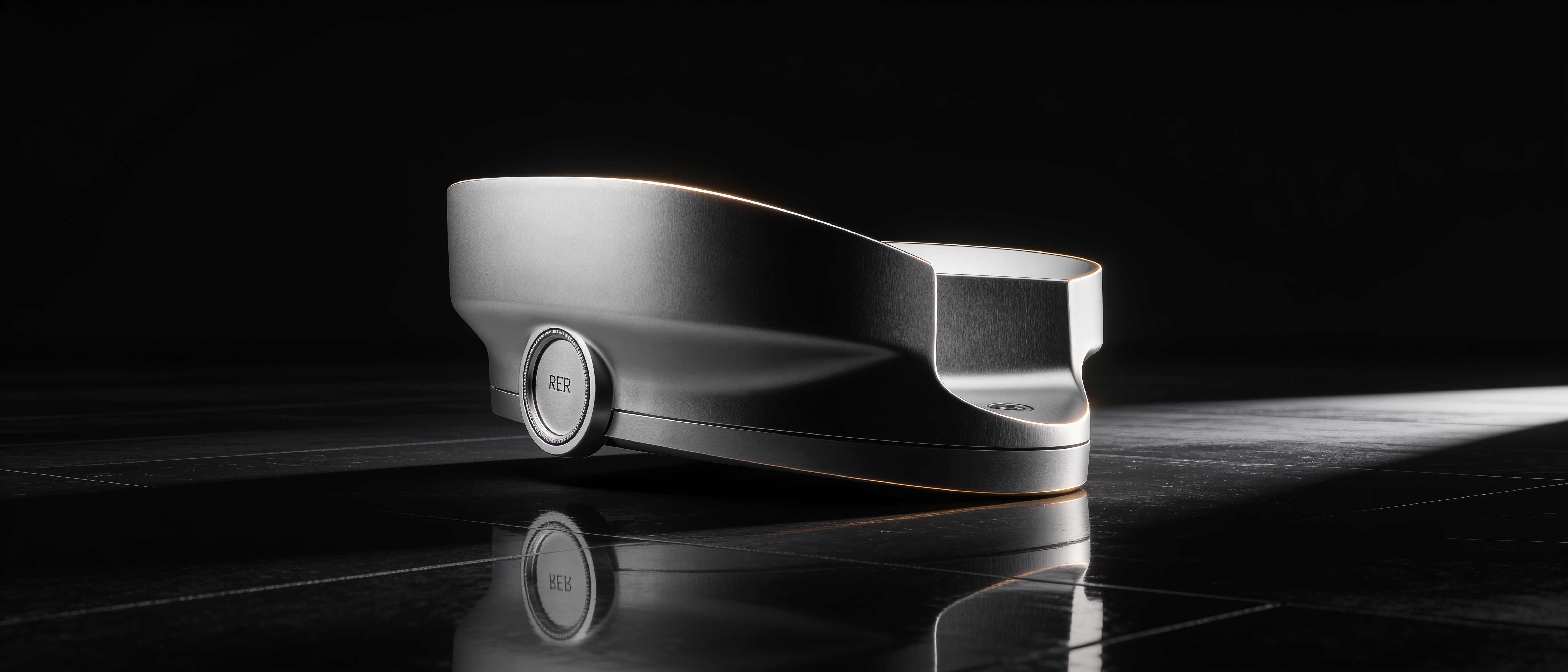 TowEra V1 hitch assembly on a black reflective studio floor