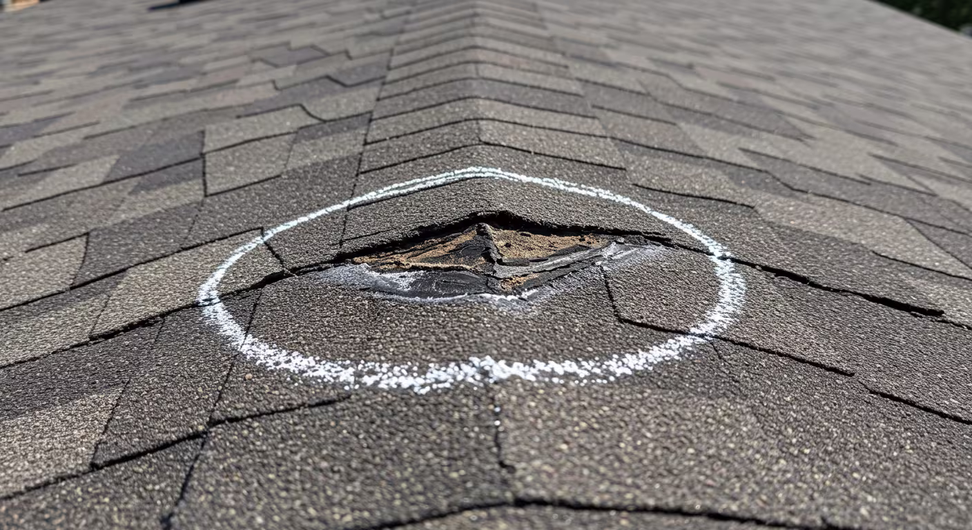 Hole in roof