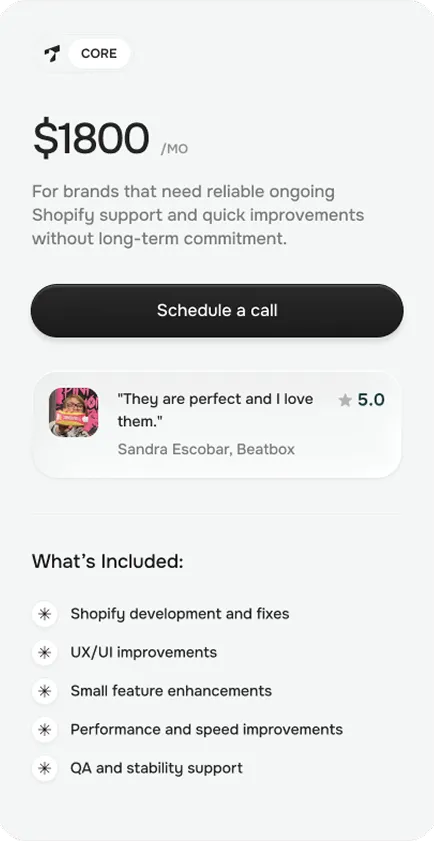 Shopify store after migration