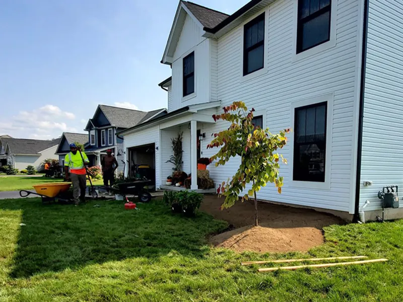 A landscaping project completed by Diamond Landscape & Design, serving Niagara County.