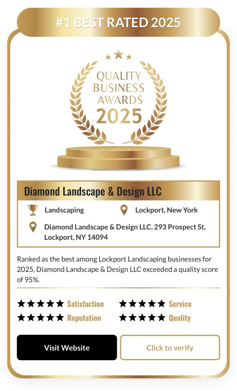 The award badge for Diamond Landscape & Design LLC.