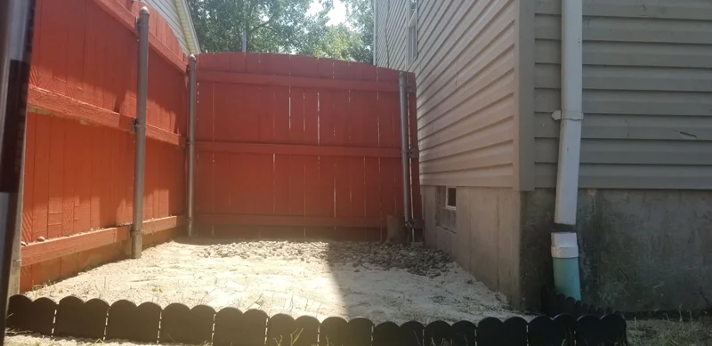 Alley/patio project completed by Diamond Landscape & Design.