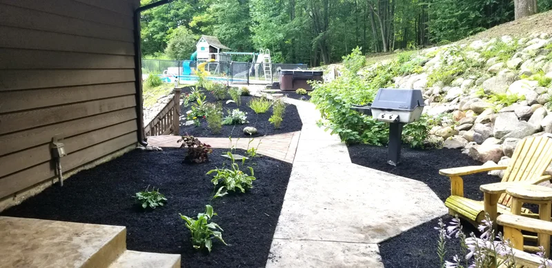 Backyard oasis completed by Diamond Landscape & Design.
