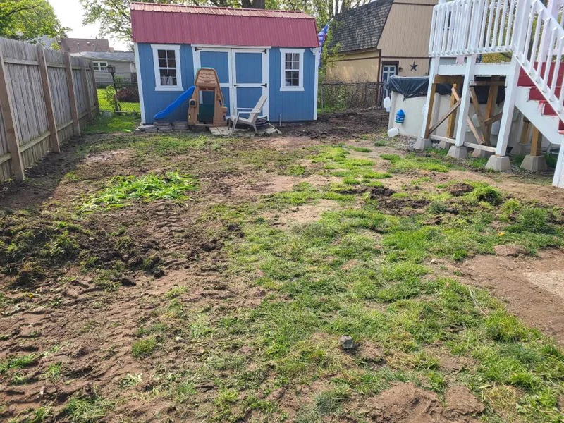 Sod installation project completed by Diamond Landscape & Design.