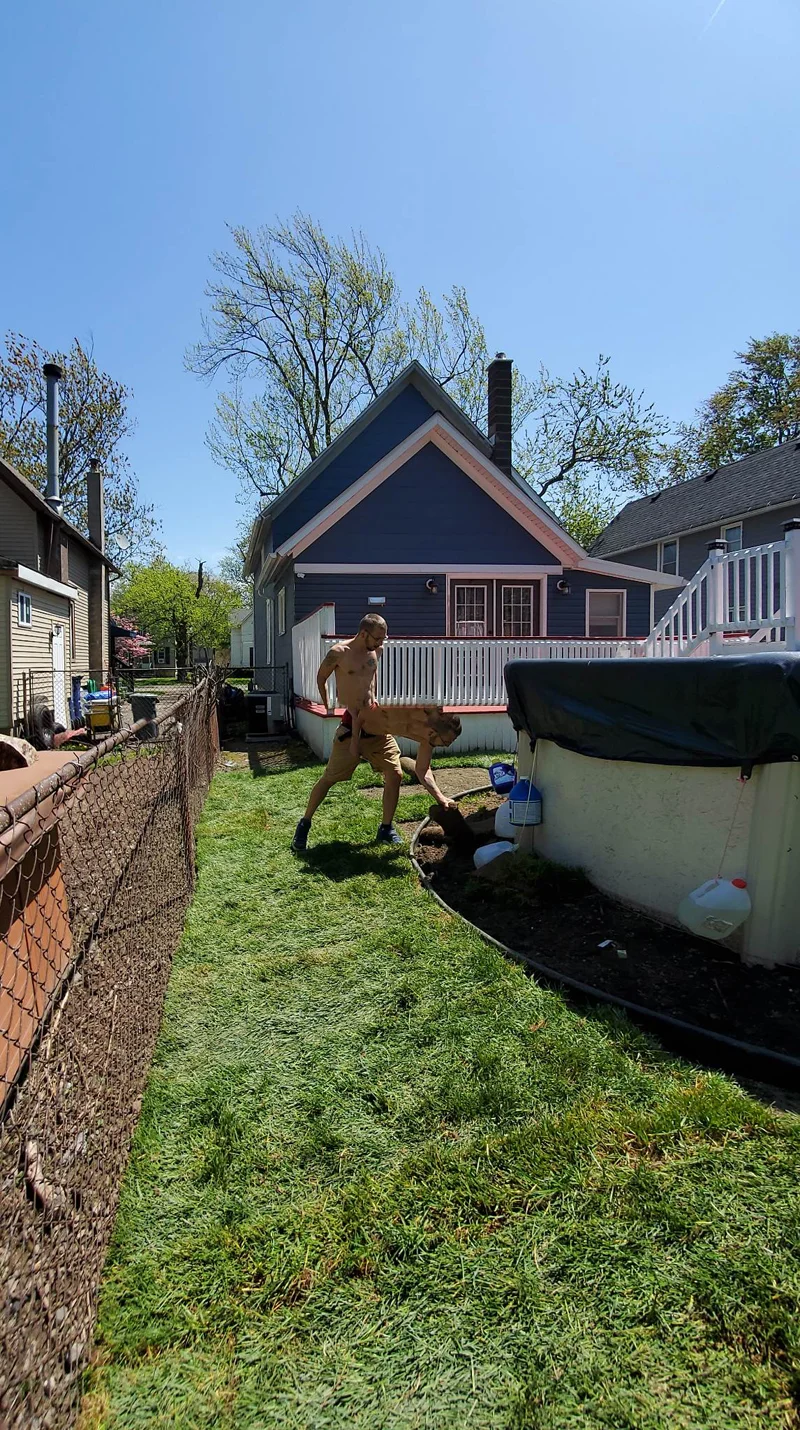 Sod installation project completed by Diamond Landscape & Design.