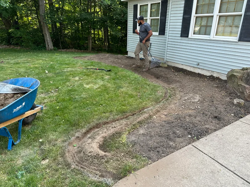 Landscaping project completed by Diamond Landscape & Design.