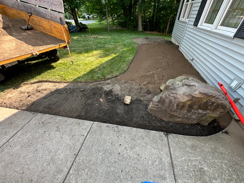Landscaping project completed by Diamond Landscape & Design.