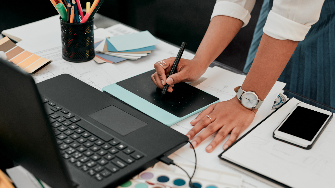 Founder speaking with client