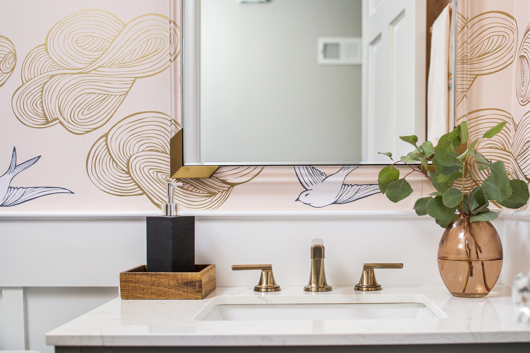 Upper Chevy Chase bathroom renovation with clean lines and minimalist design