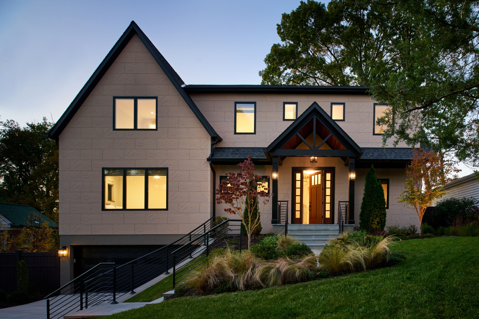 Western Avenue outdoor space showcasing landscaping and architectural elements