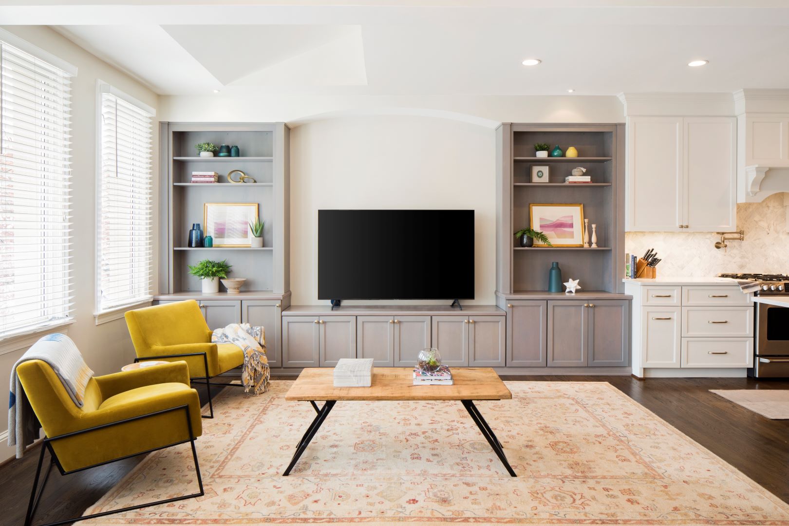 Completely transformed Glover Park kitchen featuring open concept design, premium fixtures, and thoughtful layout optimization for family living