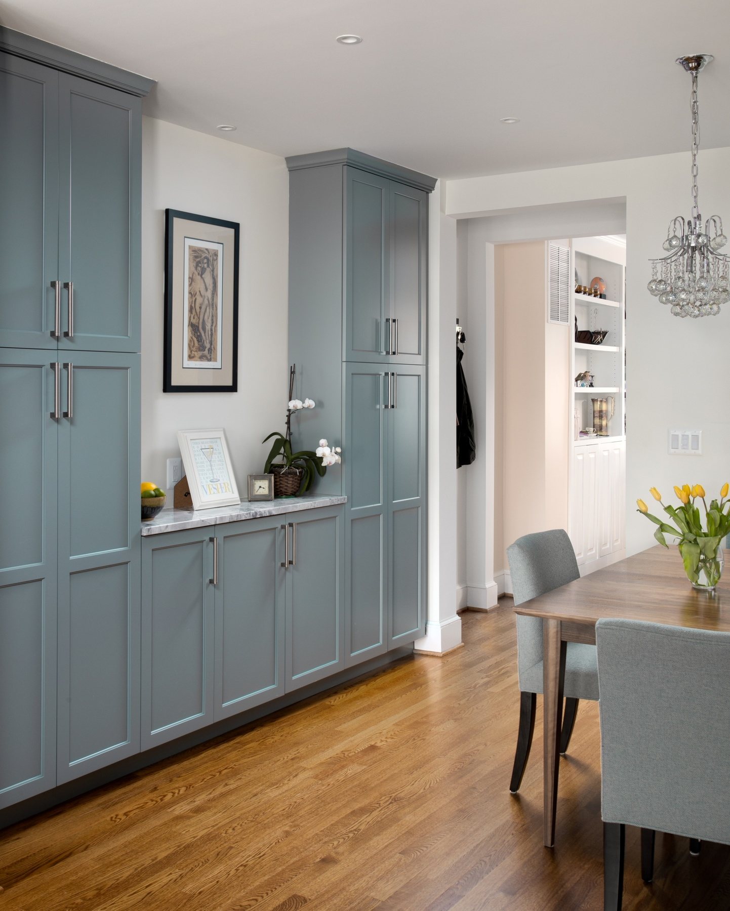 Kitchen detail showing custom island, quality finishes, and careful attention to design elements in award-winning renovation