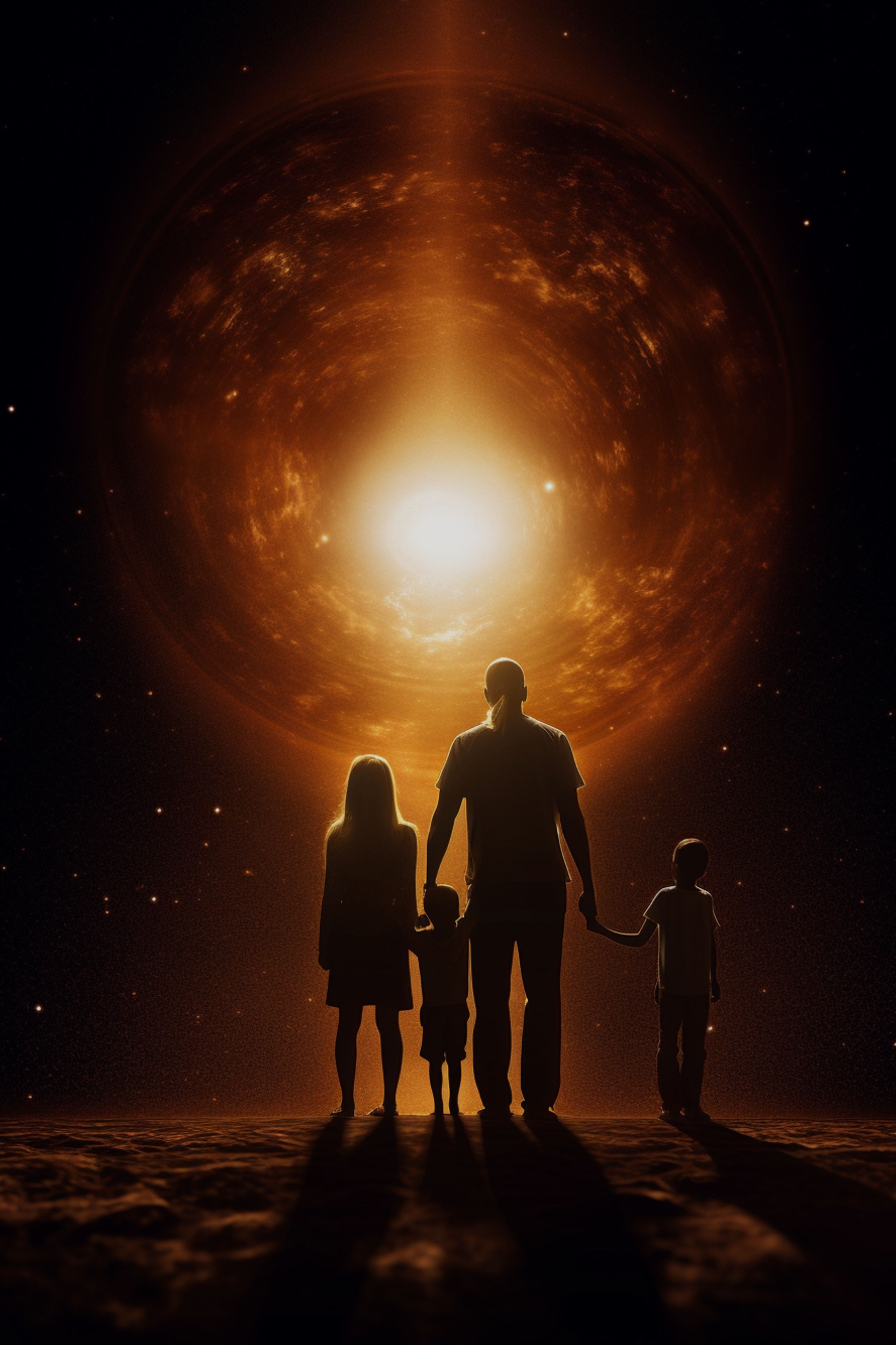 A family walking through Star Walk at Verse Immersive