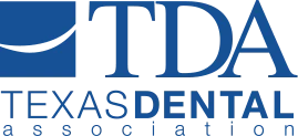 TDA Texas Dental logo with stylized tooth and text.