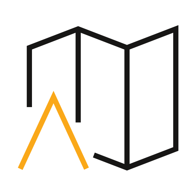 An icon of a map with the Zaya uptick pointing up