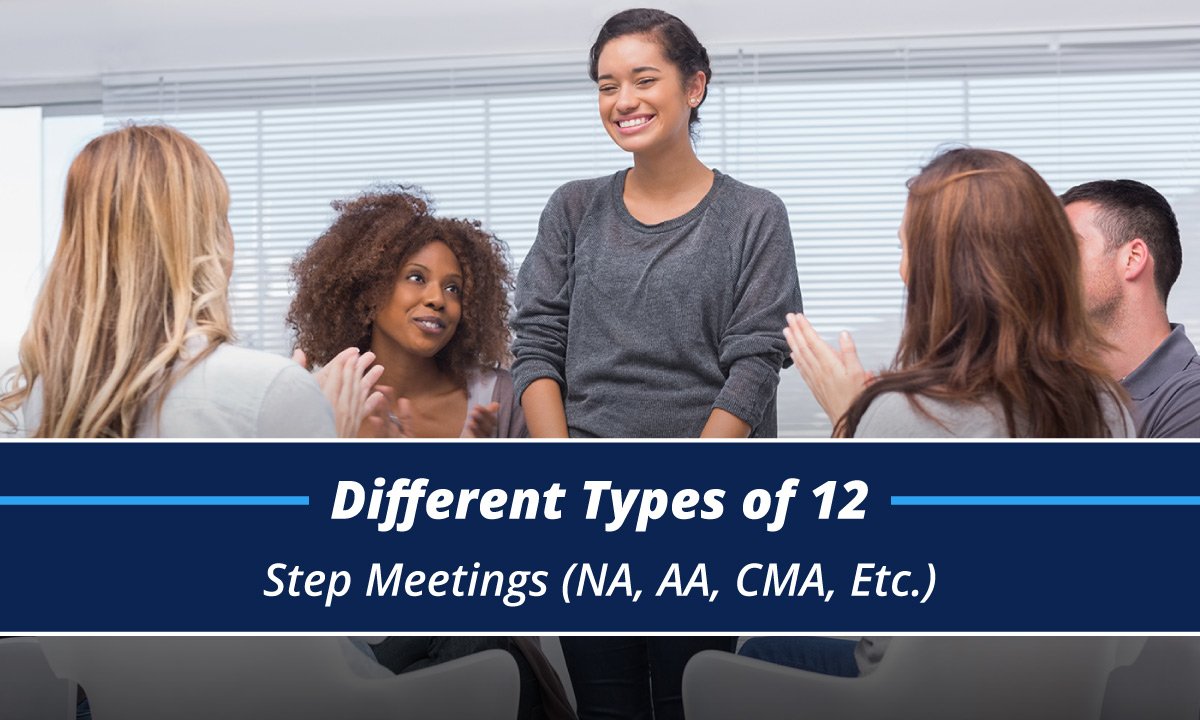 happy people in a 12 step aa meeting discussing