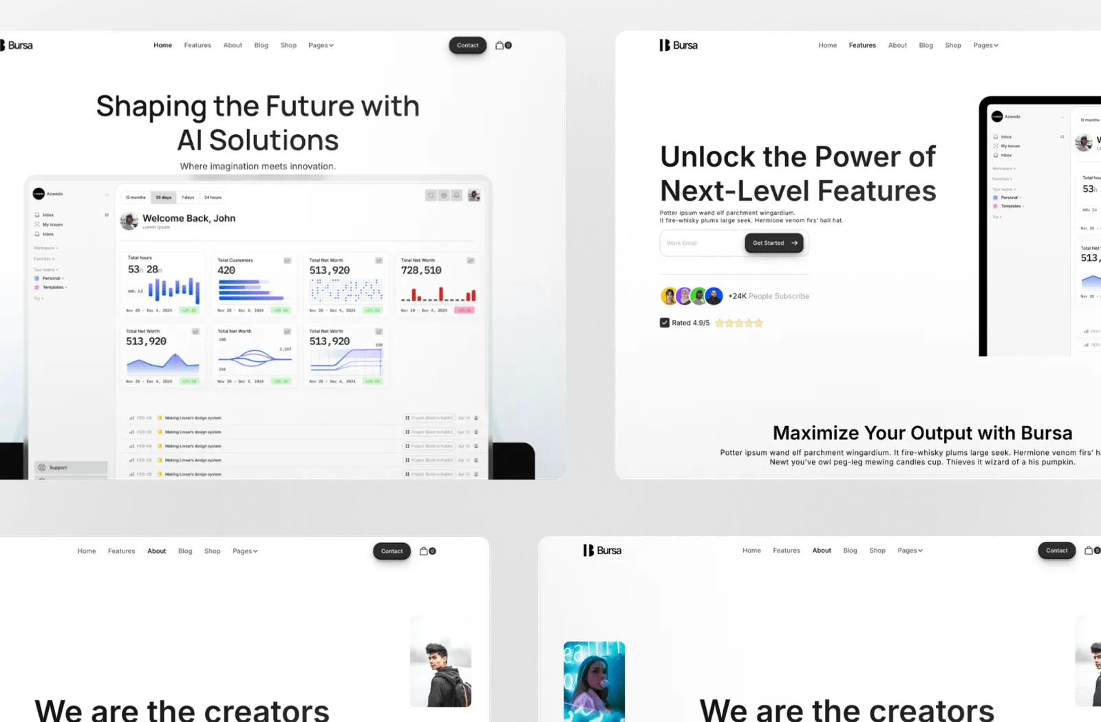 Saas Webflow Template - Bursa - Designed by Azwedo.com and Wedoflow.com
