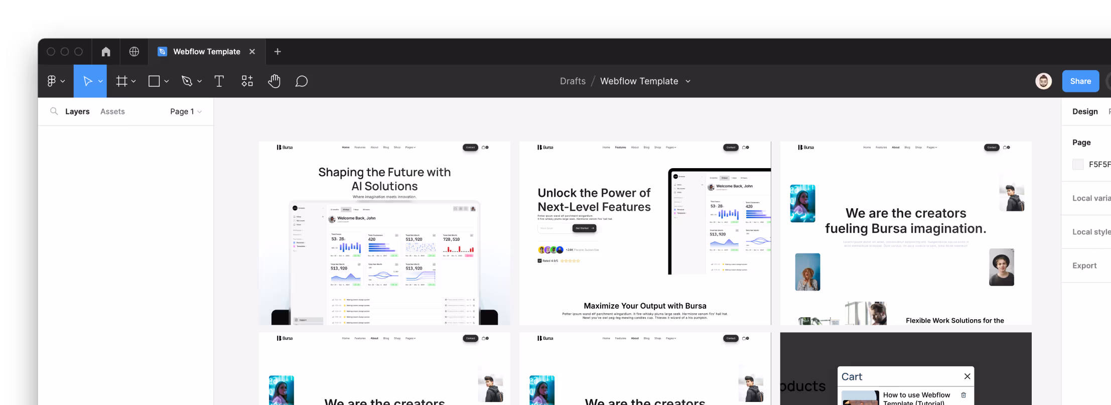Saas Webflow Template - Bursa - Designed by Azwedo.com and Wedoflow.com