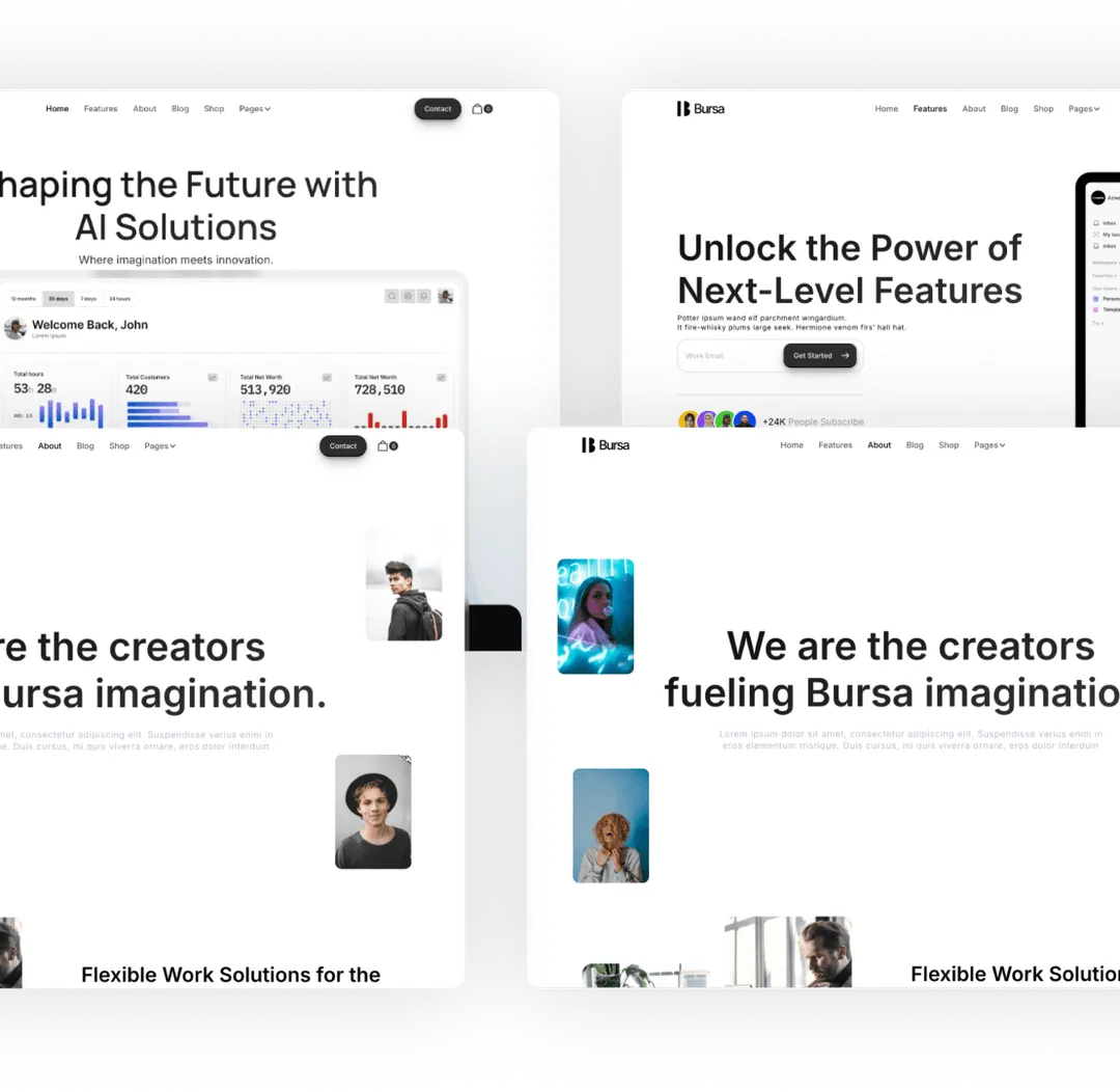 Saas Webflow Template - Bursa - Designed by Azwedo.com and Wedoflow.com