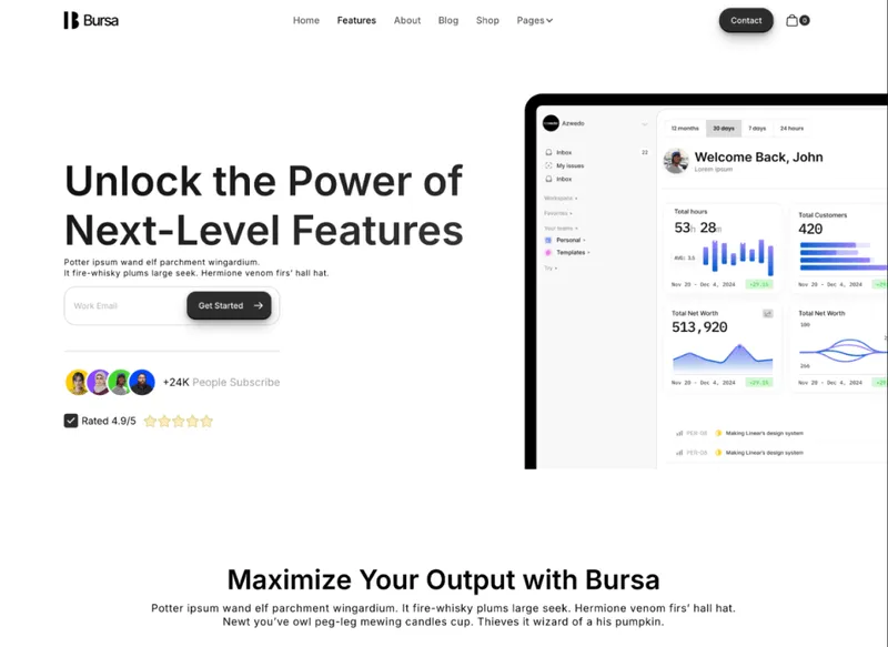 Saas Webflow Template - Bursa - Designed by Azwedo.com and Wedoflow.com