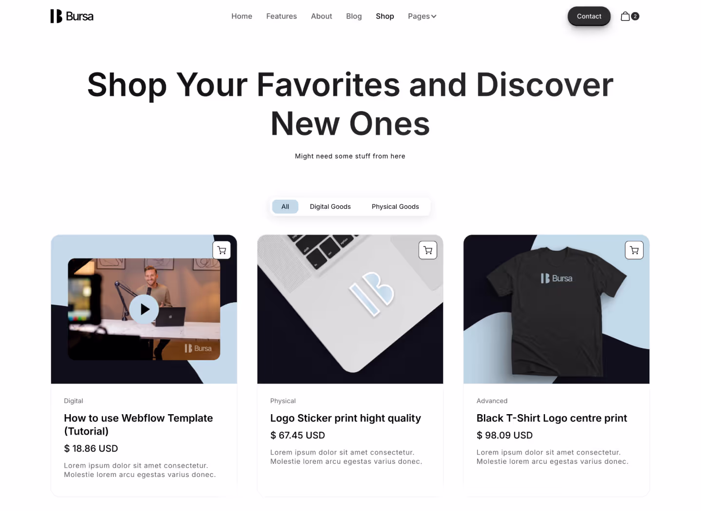 Saas Webflow Template - Bursa - Designed by Azwedo.com and Wedoflow.com