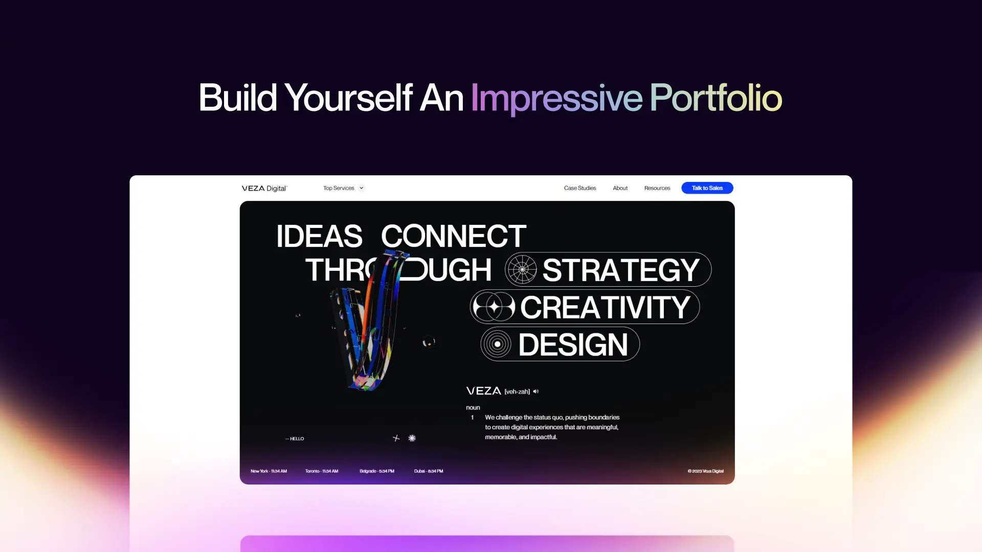 Build yourself an impressive portfolio
