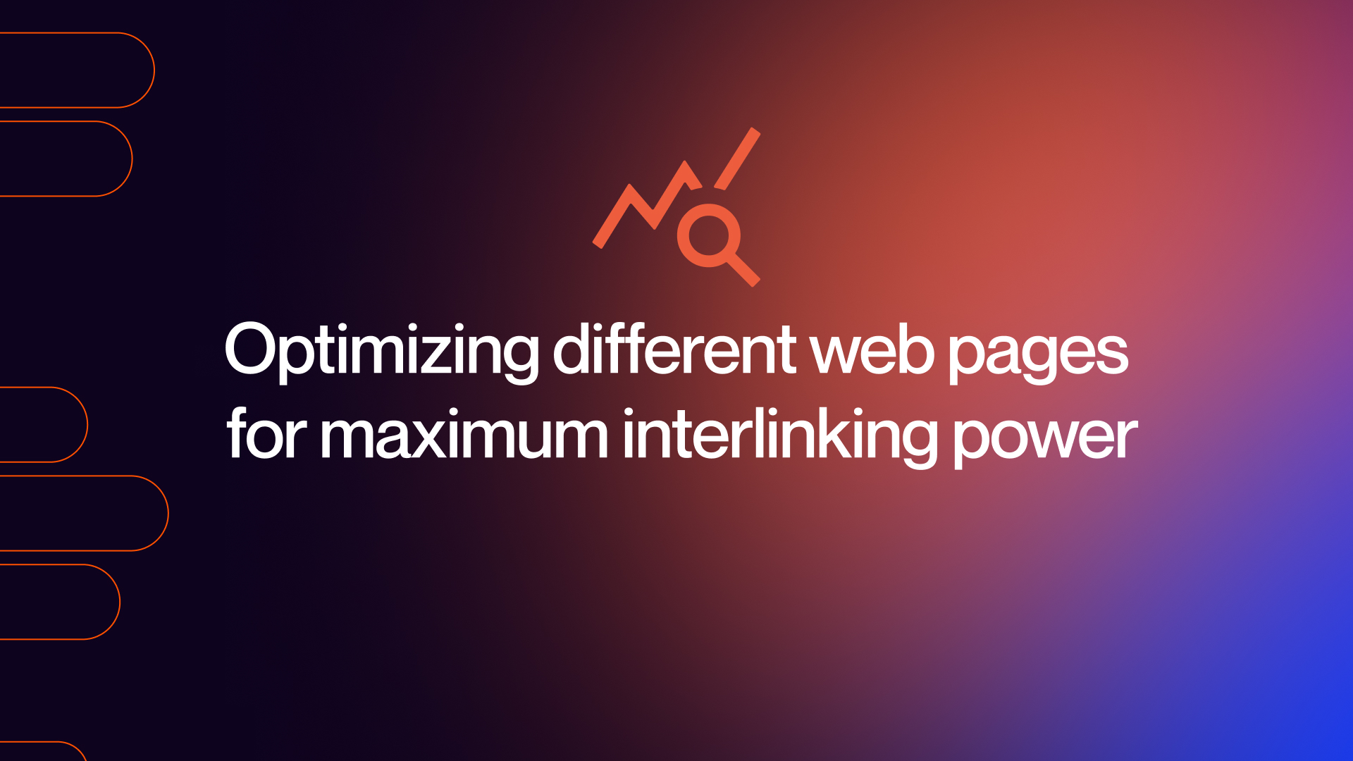 Optimizing different web pages for maximum interlinking power