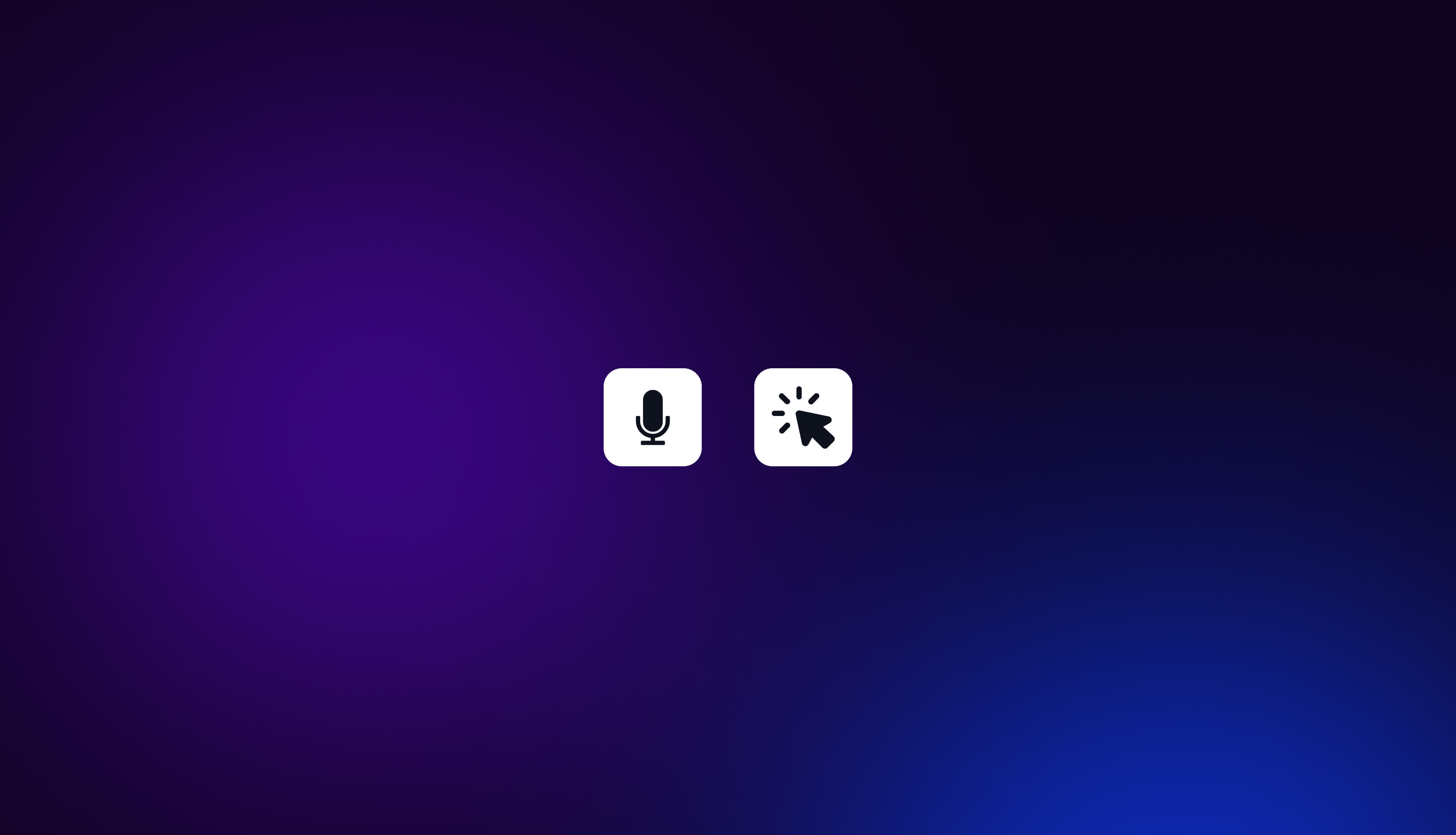 Icons representing emerging UX interactions: voice and touchscreen.