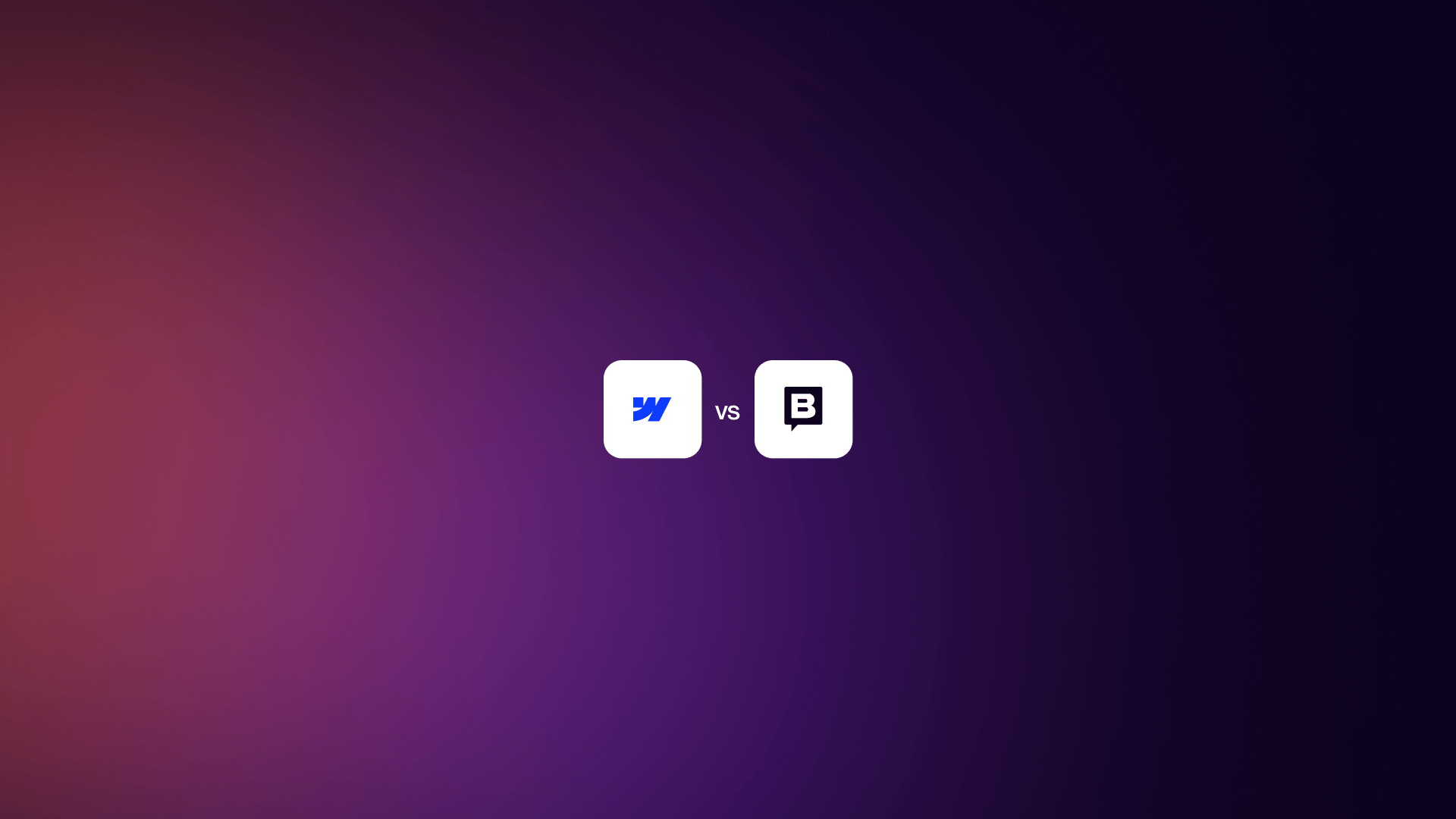  A side-by-side comparison graphic featuring the Webflow and Storyblok logos separated by a "VS" sign, representing the choice between a visual website builder and a headless CMS.