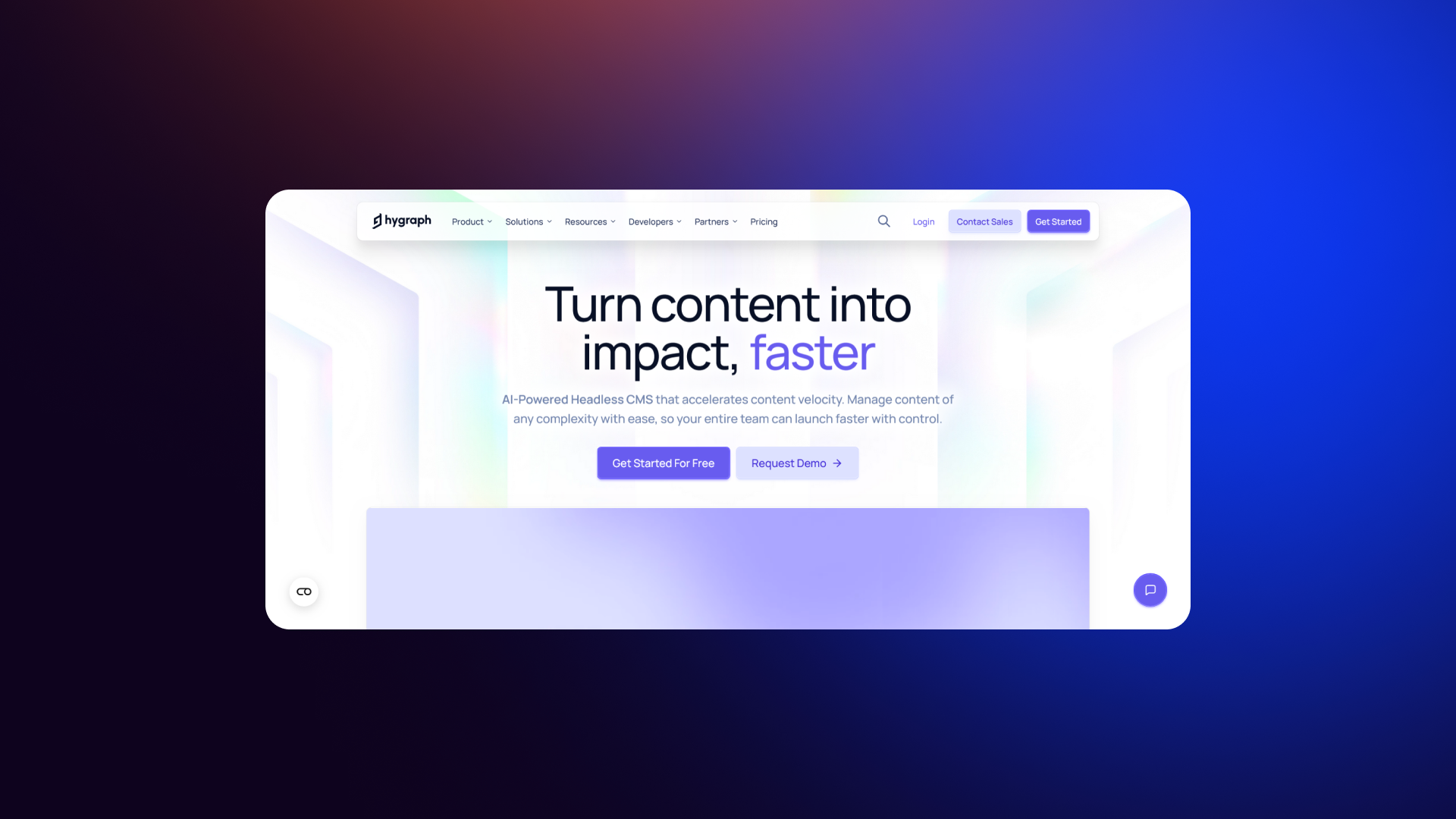  Dashboard view of Hygraph (formerly GraphCMS) highlighting its GraphQL-native architecture and content federation capabilities.