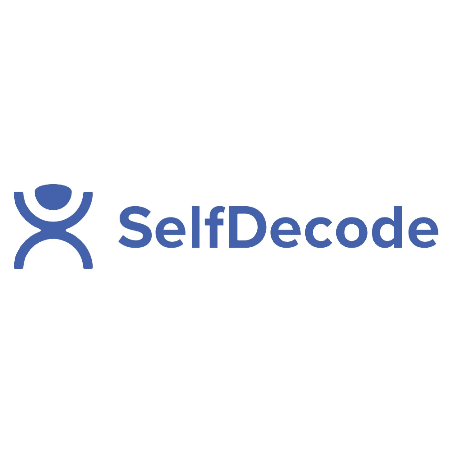 SelfDecode logo with a stylized person icon and the company name in blue text.