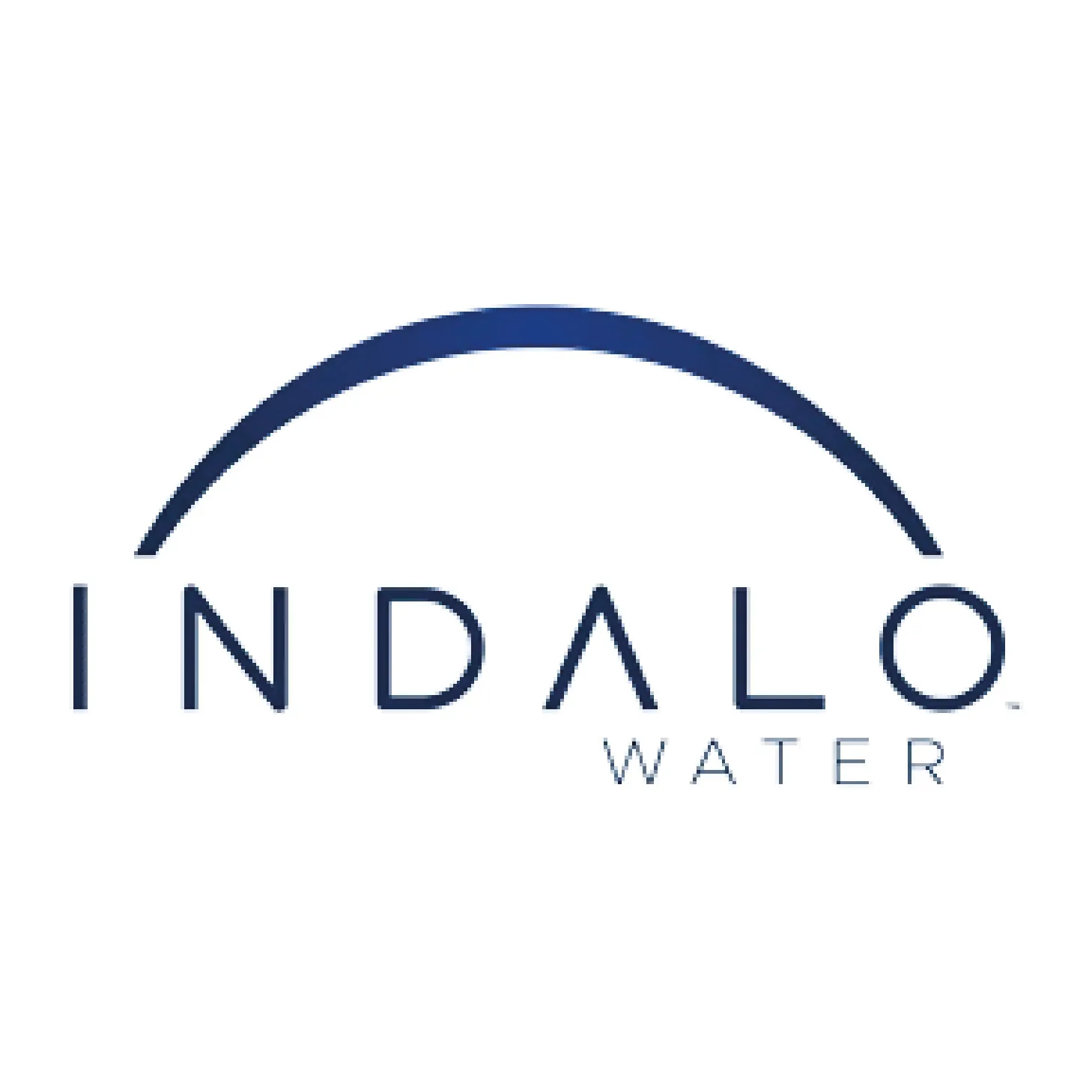 Indalo Water logo with a blue arch over the text.