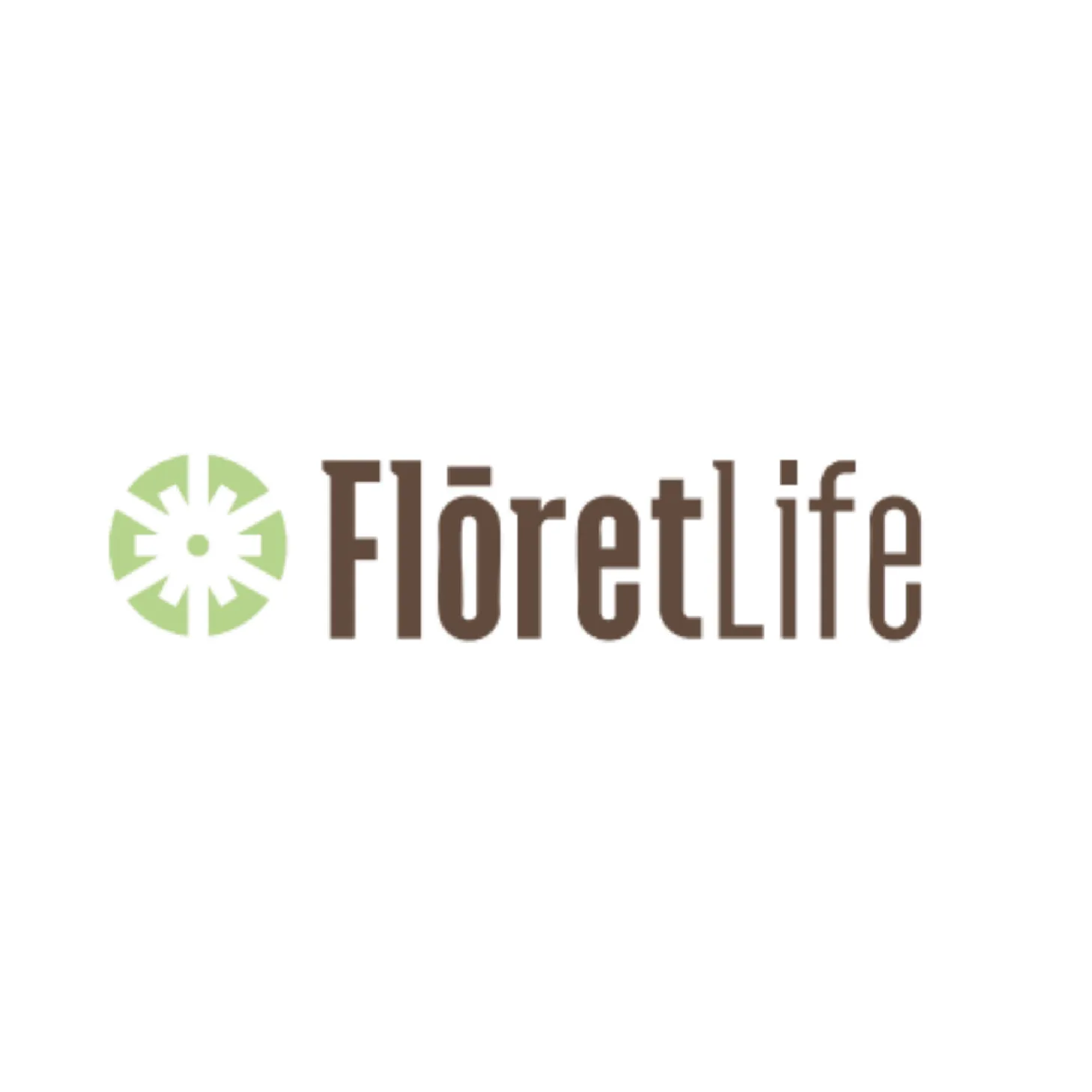 FlōretLife logo with a green circular emblem and brown stylized text.