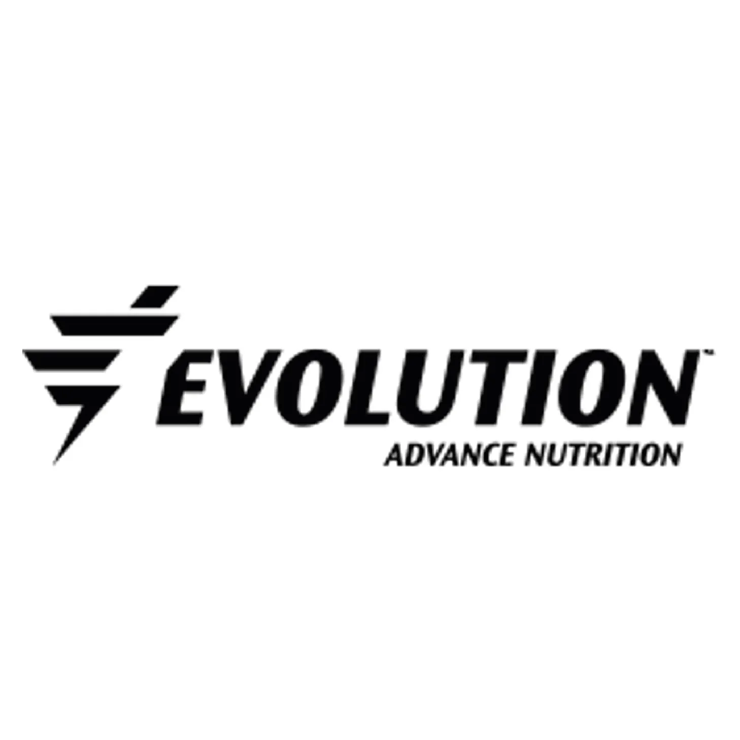 Evolution Advance Nutrition logo with bold text and abstract wing-like symbol.