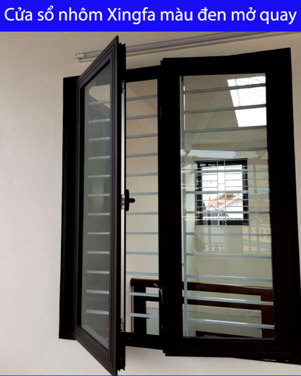 Lắp đặt mẫu cửa số nhôm xingfa màu đen